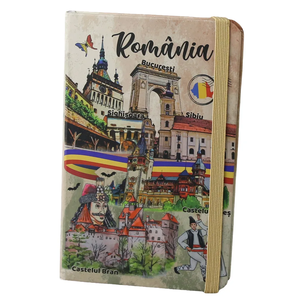 Agenda suvenir Romania 9 x 14 cm Castele si Bucuresti 2 modele Agenda suvenir Romania 9 x 14 cm Castele si Bucuresti 2 modele