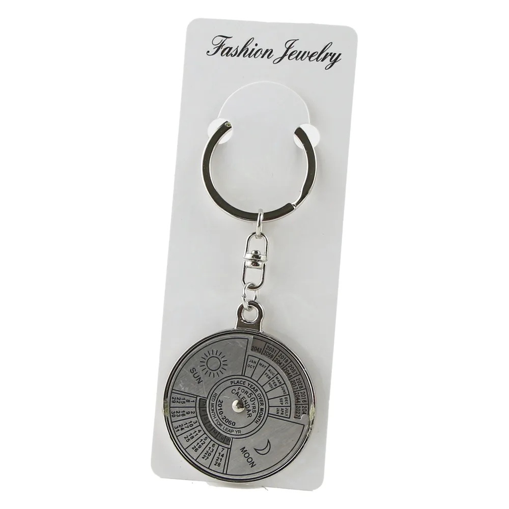 Breloc metalic cu calendar Eternity 4 x 10 cm