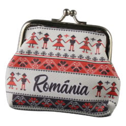 Portmoneu suvenir Romania 10 x 8 cm - dansatori populari