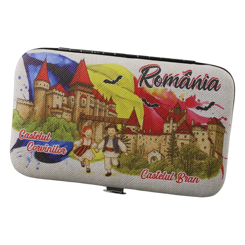Set manichiura suvenir "Romania" Castele 10 piese 7.5 x 12.5 cm Set manichiura suvenir "Romania" Castele 10 piese 7.5 x 12.5 cm
