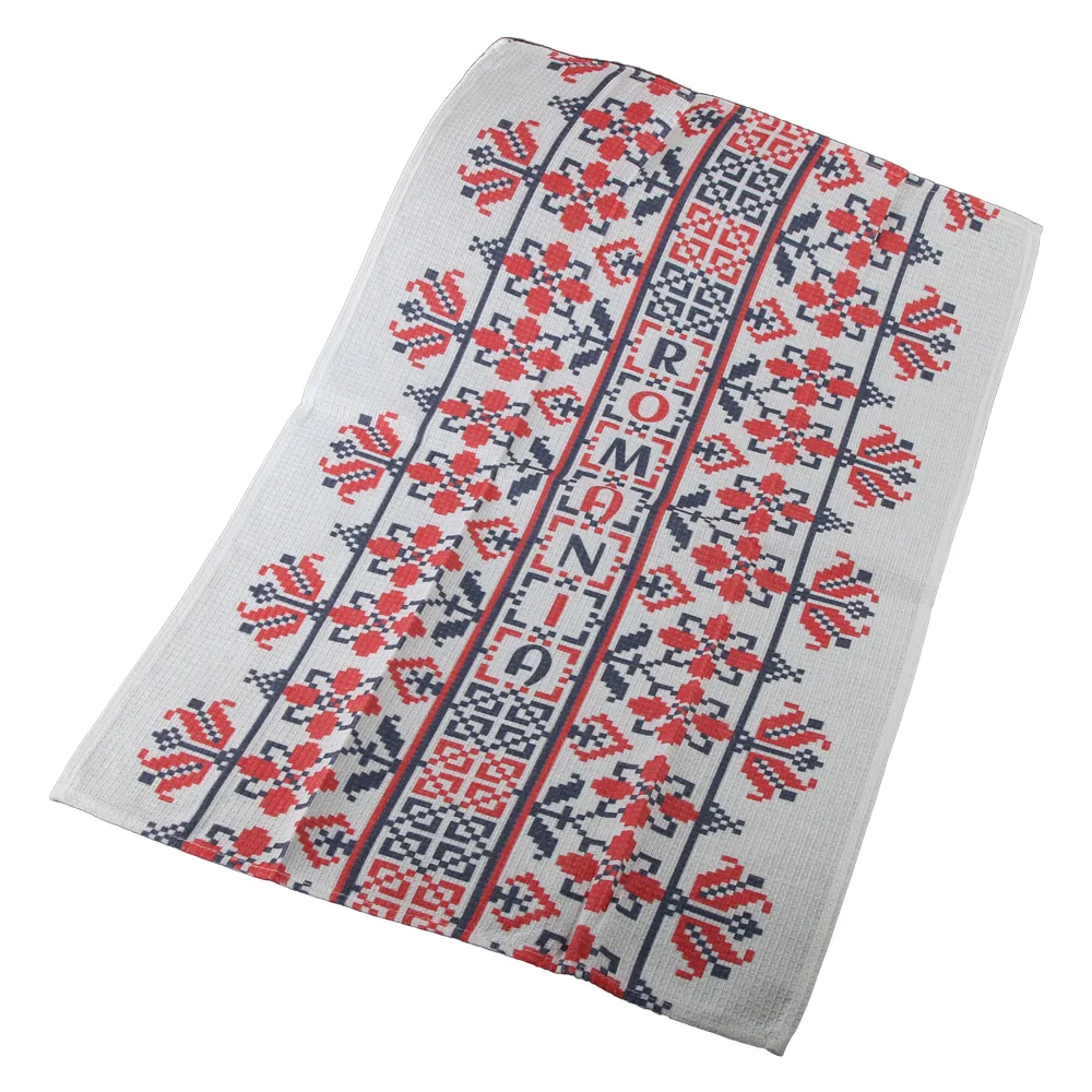 Prosop de bucatarie suvenir Romania 43 x 62 cm - motive traditionale
