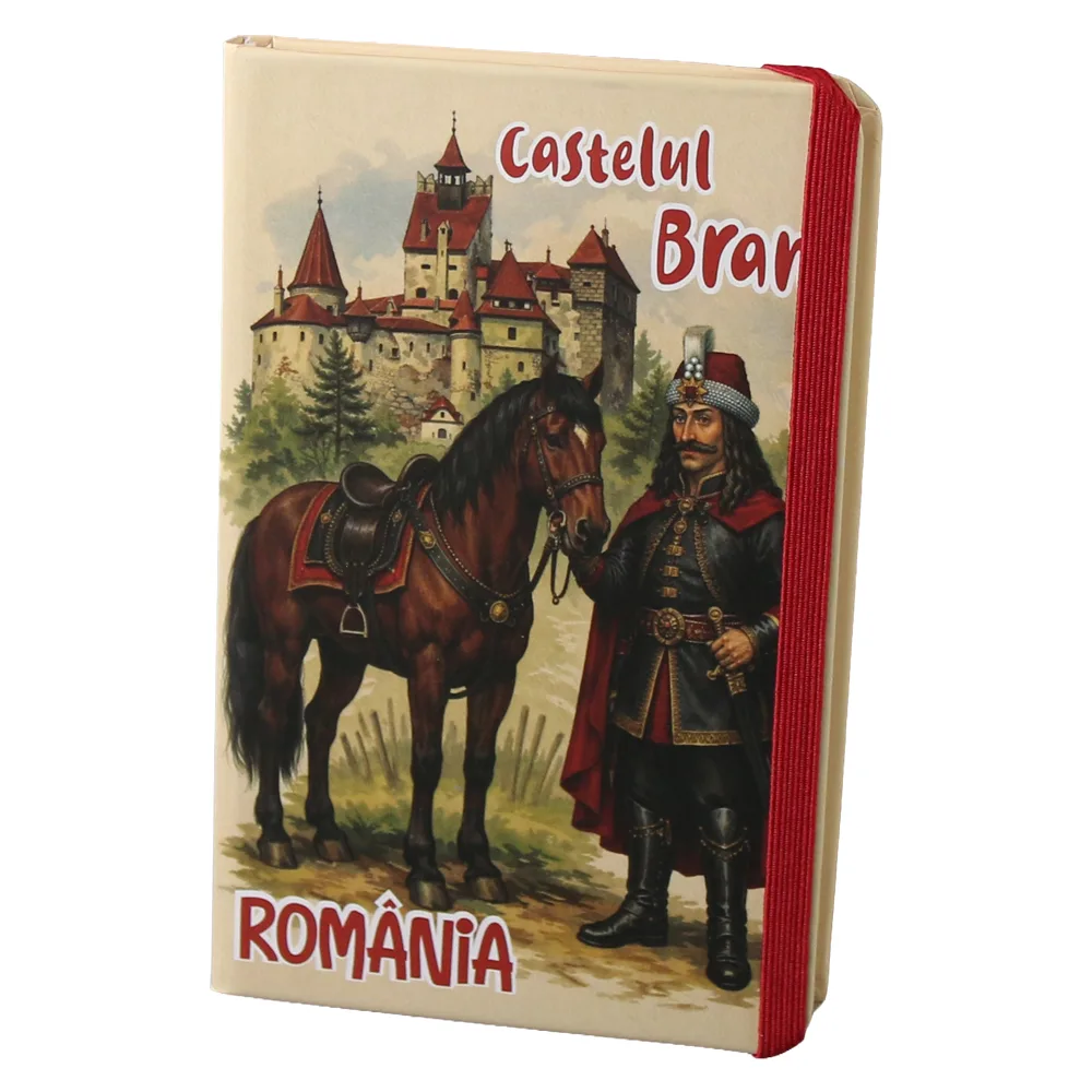 Agenda suvenir Romania 9 x 14 cm Castelul Bran si Vlad Tepes Agenda suvenir Romania 9 x 14 cm Castelul Bran si Vlad Tepes