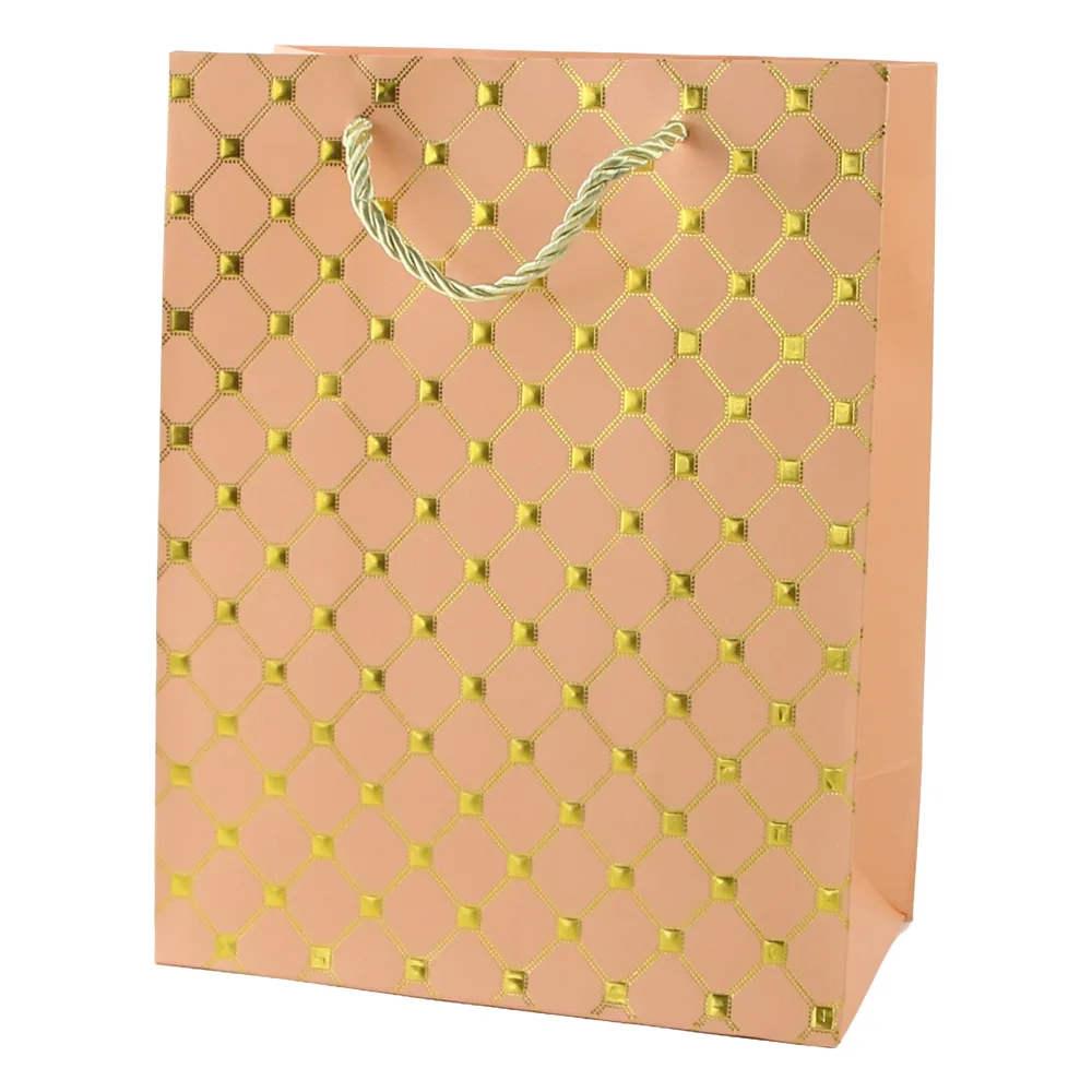 Punga cadou din hartie 18 x 23 cm cu decor auriu
