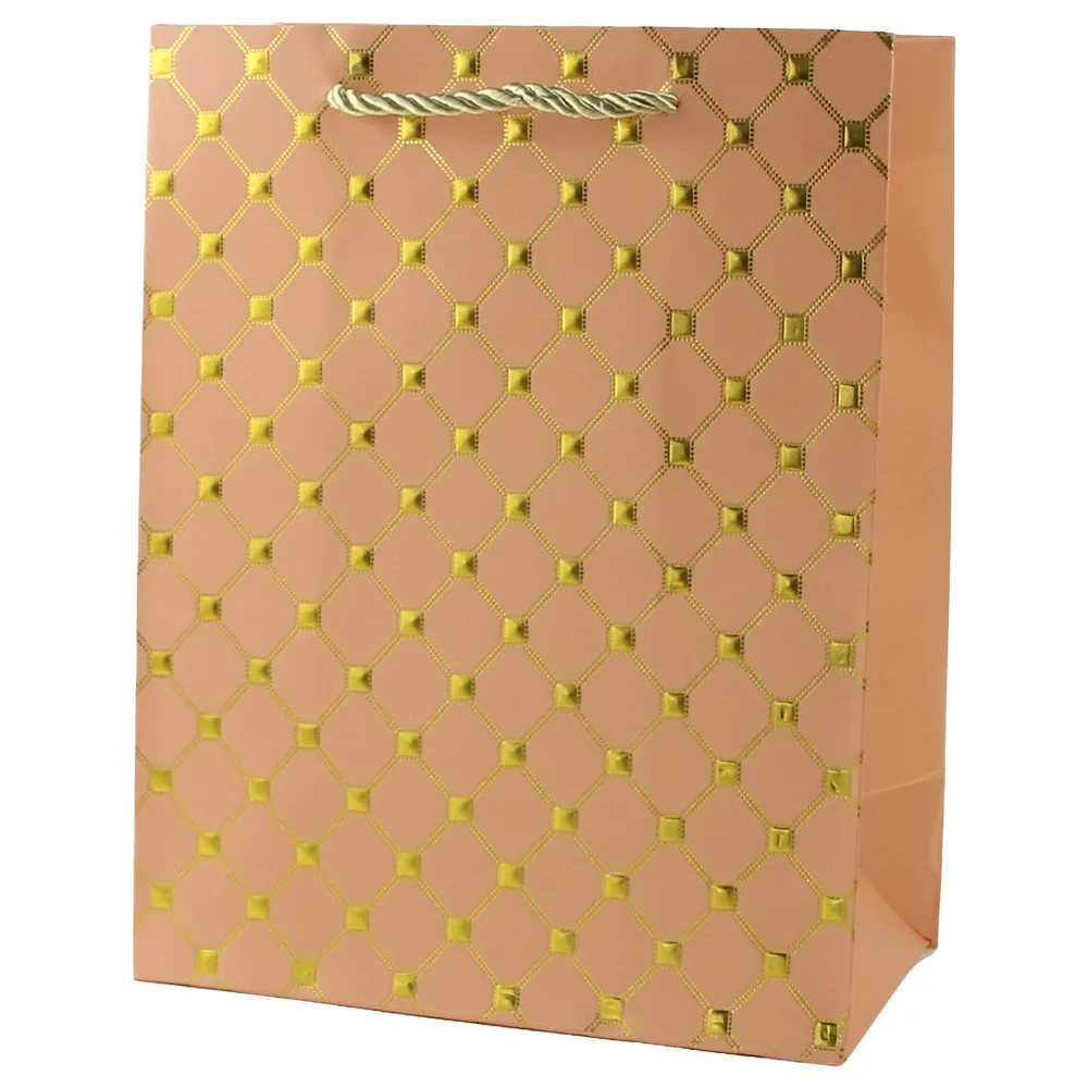 Punga cadou din hartie 26 x 32 cm cu decor auriu