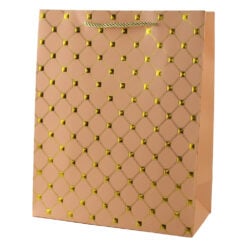 Punga cadou din hartie 31 x 44 cm cu decor auriu