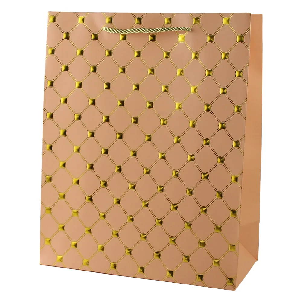 Punga cadou din hartie 31 x 44 cm cu decor auriu