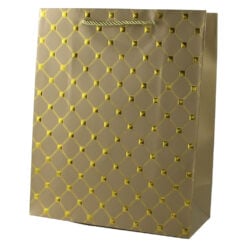 Punga cadou din hartie 31 x 44 cm cu decor auriu