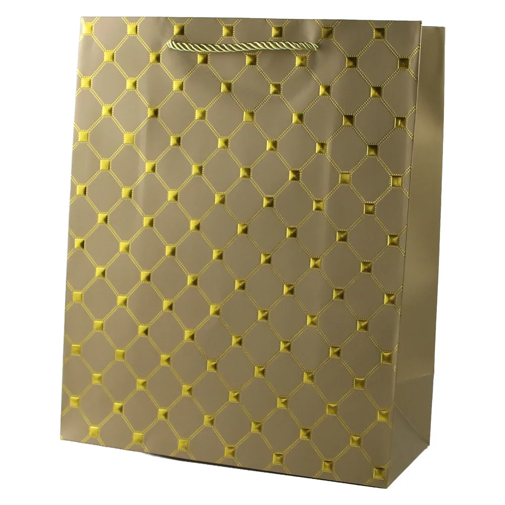 Punga cadou din hartie 31 x 44 cm cu decor auriu