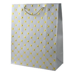 Punga cadou din hartie 31 x 44 cm cu decor auriu
