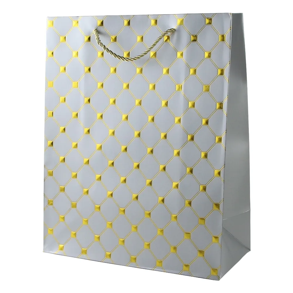 Punga cadou din hartie 31 x 44 cm cu decor auriu