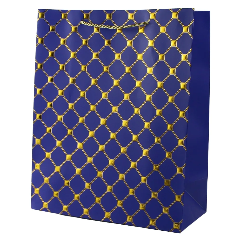 Punga cadou din hartie 31 x 44 cm cu decor auriu