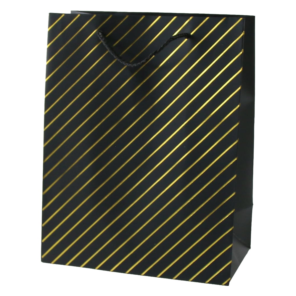 Punga cadou din hartie 18 x 23 cm cu decor dungi argintii / aurii Punga cadou din hartie 18 x 23 cm cu decor dungi argintii / aurii