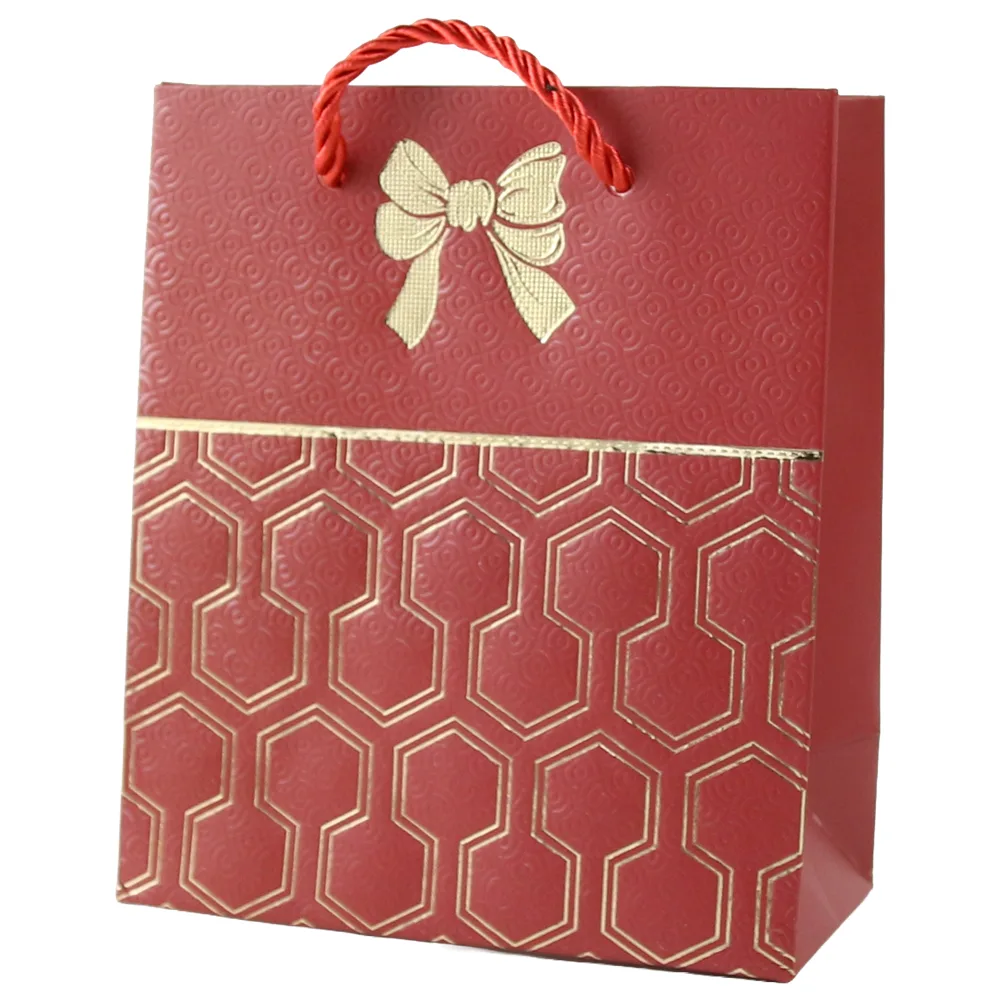 Punga cadou din hartie 12 x 14 cm cu fundita aurie