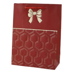 Punga cadou din hartie 18 x 24 cm cu fundita aurie