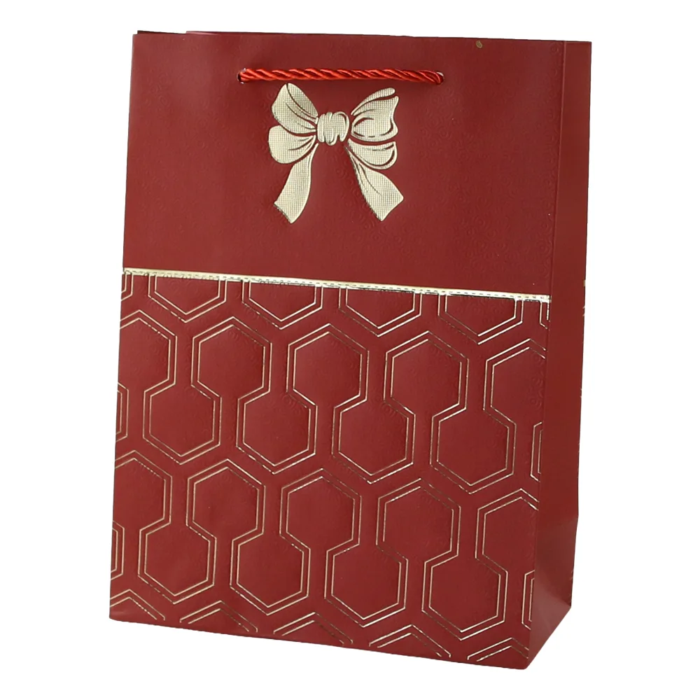 Punga cadou din hartie 18 x 24 cm cu fundita aurie