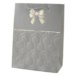 Punga cadou din hartie 18 x 24 cm cu fundita aurie