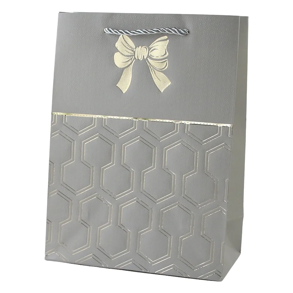 Punga cadou din hartie 18 x 24 cm cu fundita aurie