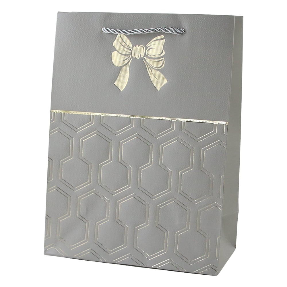 Punga cadou din hartie 18 x 24 cm cu fundita aurie Punga cadou din hartie 18 x 24 cm cu fundita aurie
