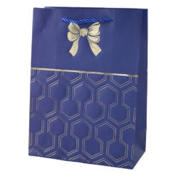 Punga cadou din hartie 18 x 24 cm cu fundita aurie