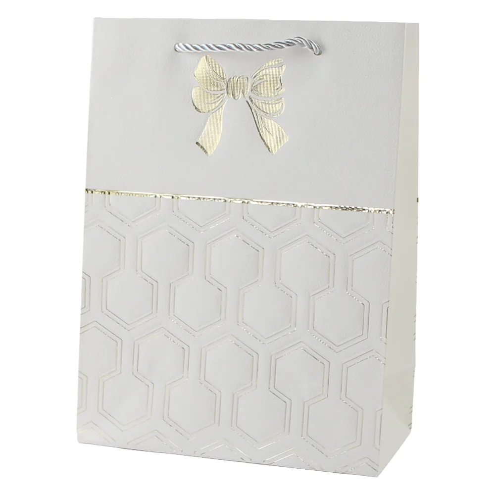 Punga cadou din hartie 18 x 24 cm cu fundita aurie