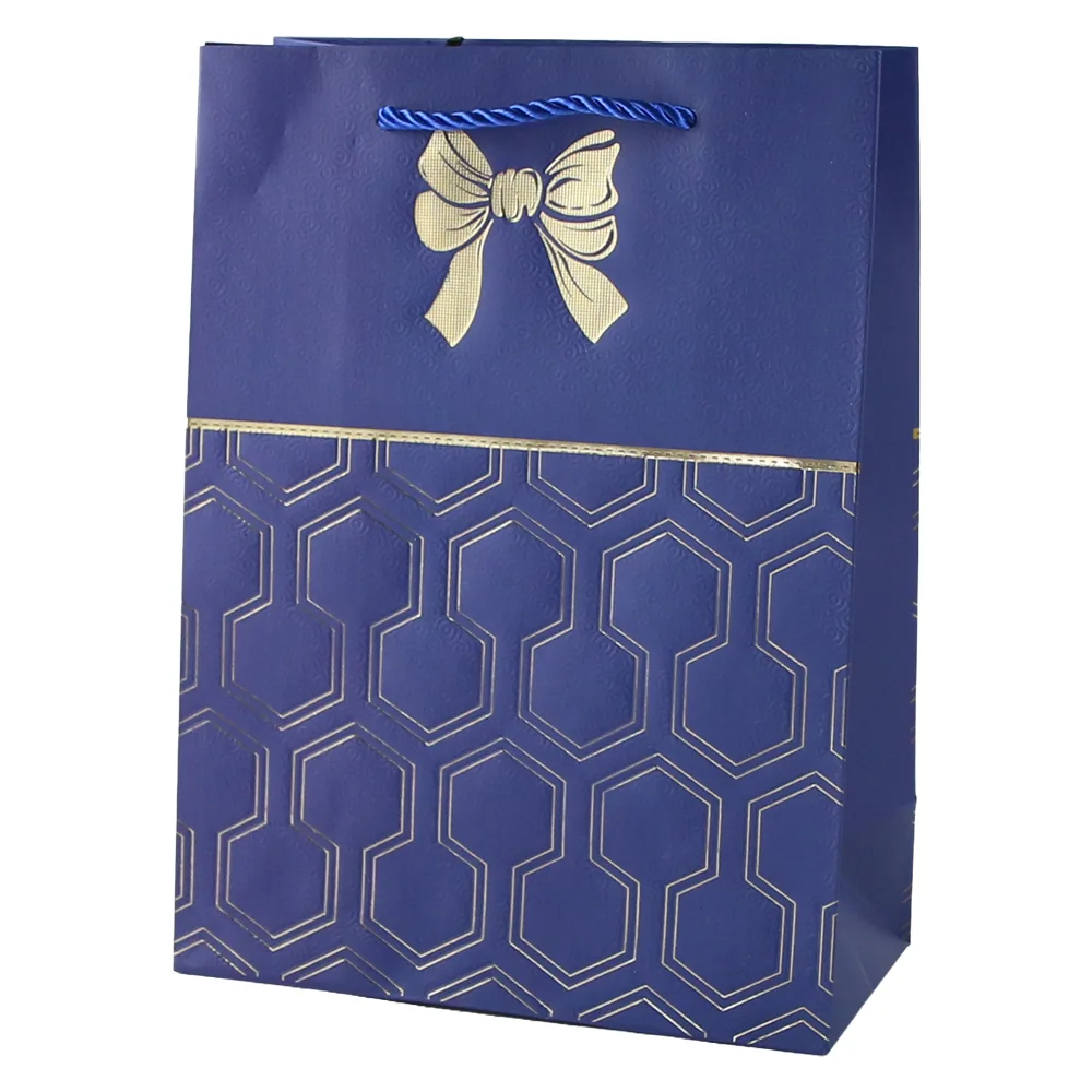 Punga cadou din hartie 26 x 32 cm cu fundita aurie