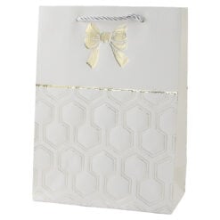Punga cadou din hartie 26 x 32 cm cu fundita aurie