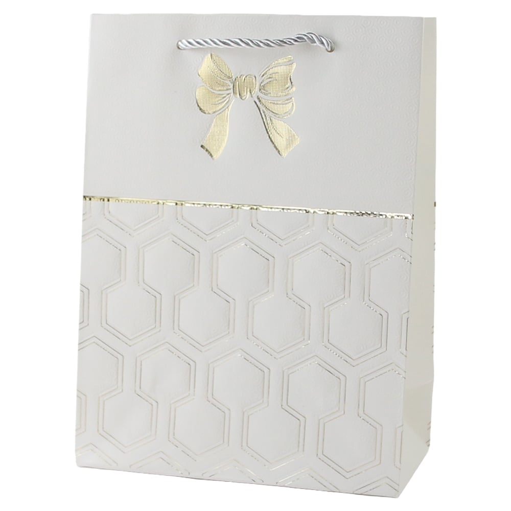 Punga cadou din hartie 26 x 32 cm cu fundita aurie Punga cadou din hartie 26 x 32 cm cu fundita aurie