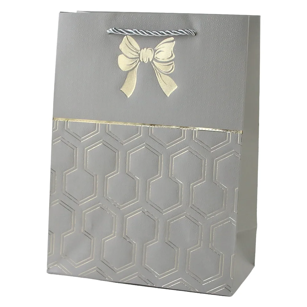 Punga cadou din hartie 26 x 32 cm cu fundita aurie