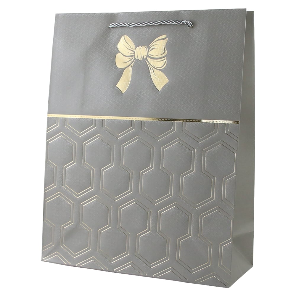 Punga cadou din hartie 31 x 40 cm cu fundita aurie Punga cadou din hartie 31 x 40 cm cu fundita aurie