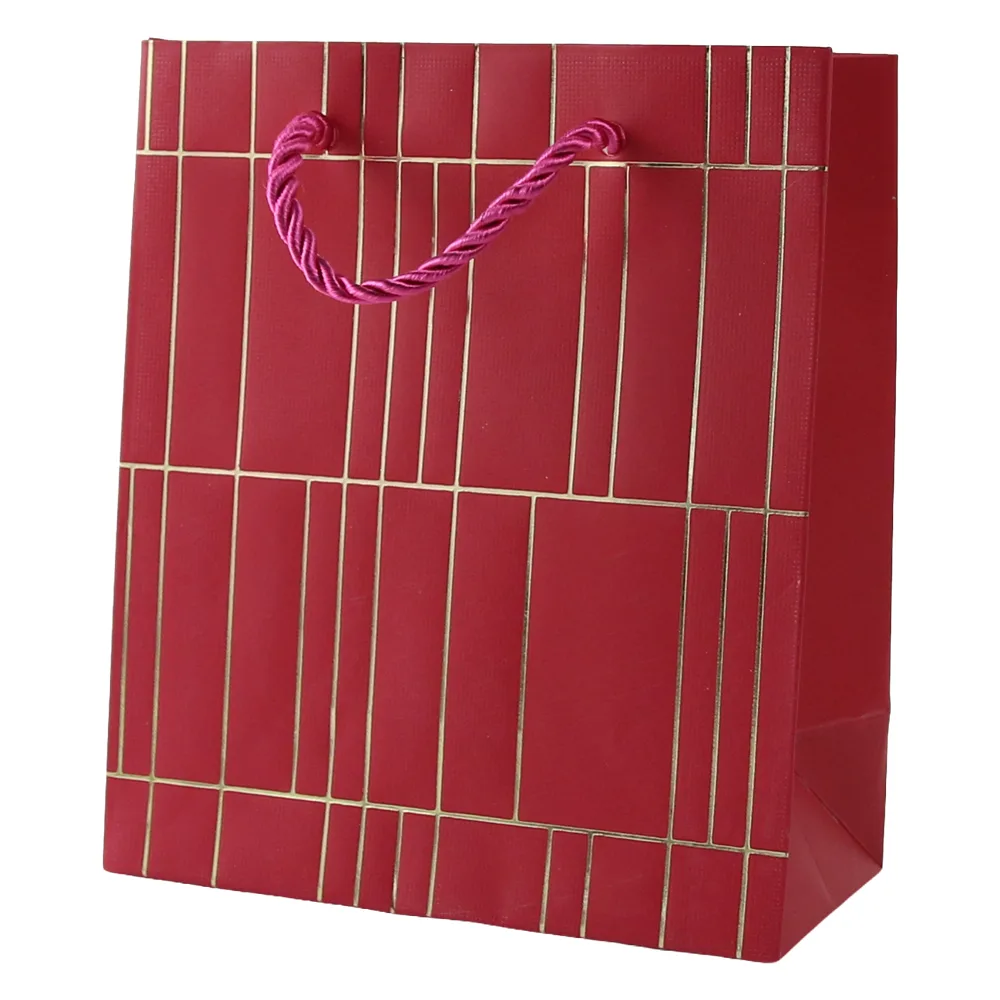 Punga cadou din hartie 12 x 14 cm cu linii aurii