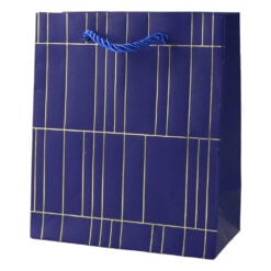 Punga cadou din hartie 12 x 14 cm cu linii aurii