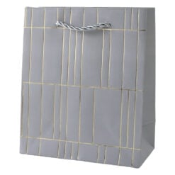 Punga cadou din hartie 12 x 14 cm cu linii aurii