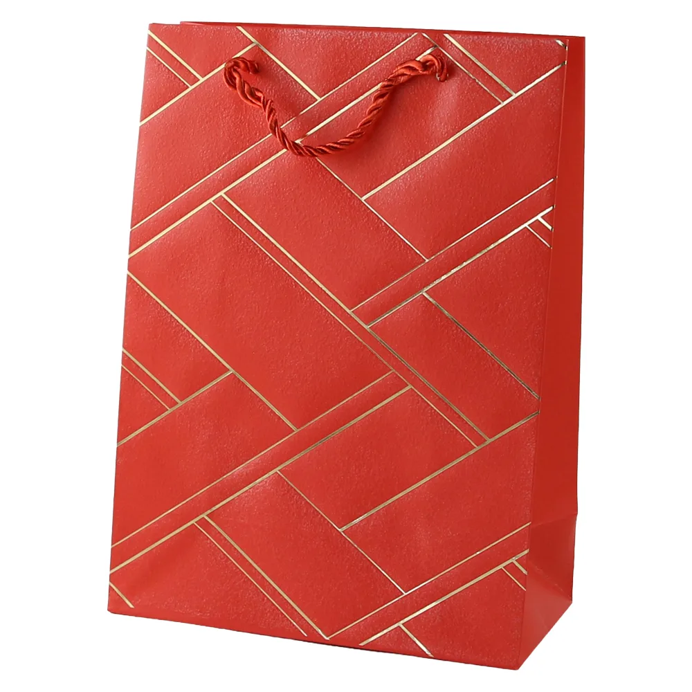 Punga cadou din hartie 18 x 24 cm cu linii aurii