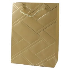 Punga cadou din hartie 18 x 24 cm cu linii aurii