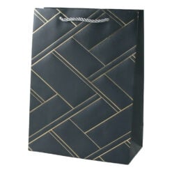Punga cadou din hartie 26 x 32 cm cu linii aurii