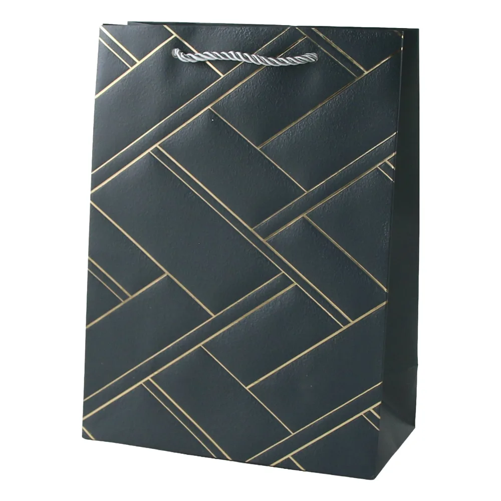 Punga cadou din hartie 26 x 32 cm cu linii aurii Punga cadou din hartie 26 x 32 cm cu linii aurii