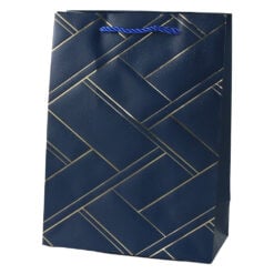 Punga cadou din hartie 26 x 32 cm cu linii aurii