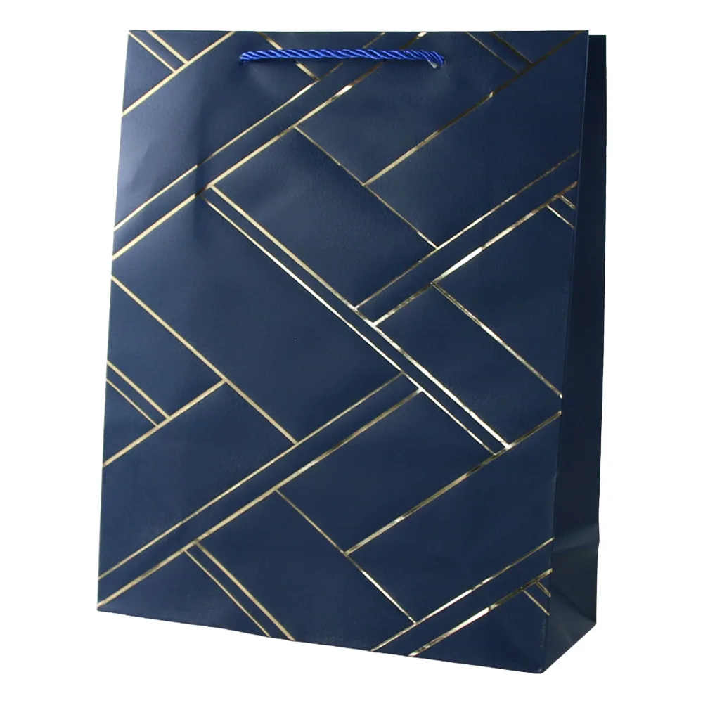 Punga cadou din hartie 31 x 40 cm cu linii aurii