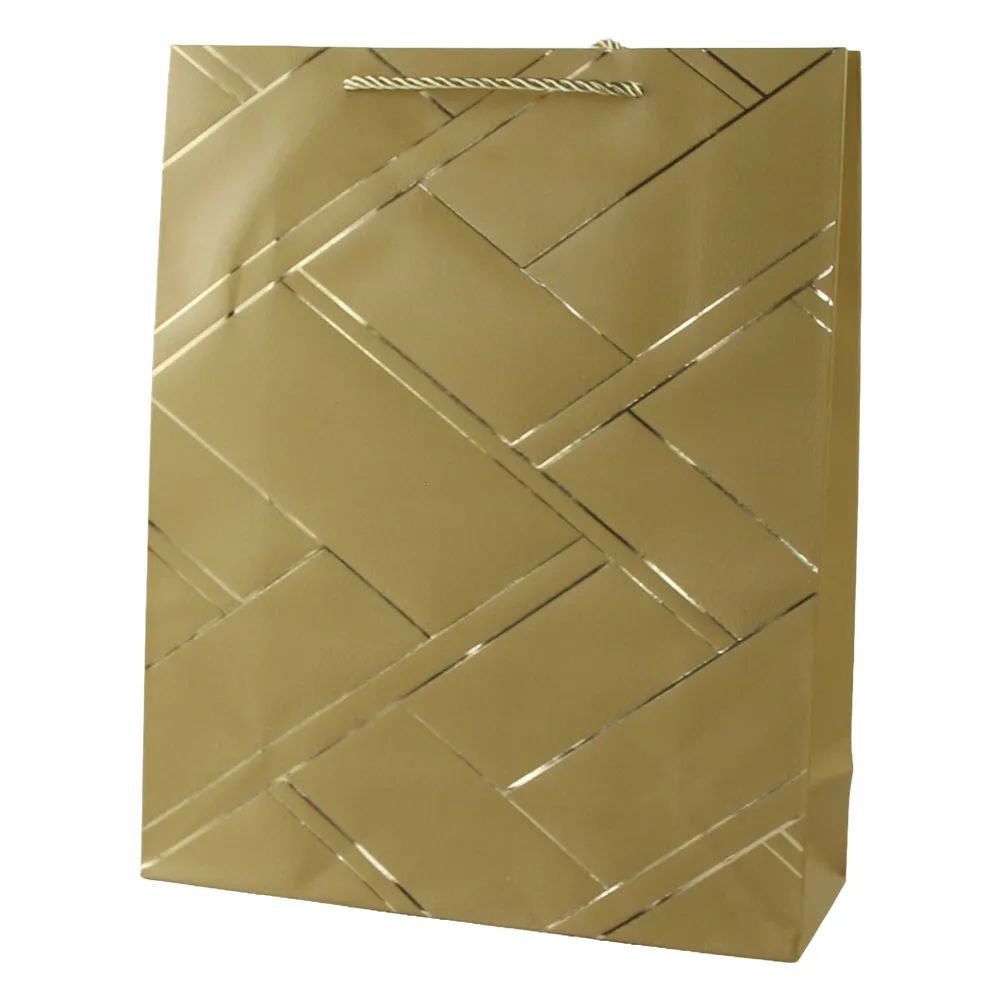 Punga cadou din hartie 31 x 40 cm cu linii aurii