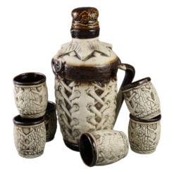 Set carafa din ceramica cu 6 pahare si carafa Zveda