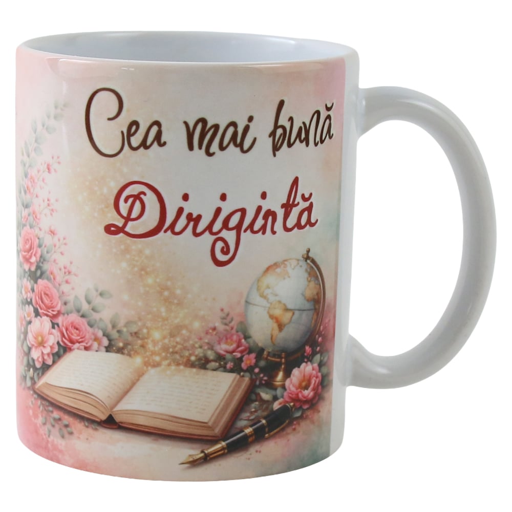 Cana din ceramica "Cea mai buna Diriginta" 330 ml Cana din ceramica "Cea mai buna Diriginta" 330 ml
