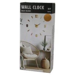 Ceas de perete autocolant DIY auriu