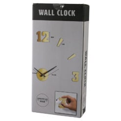 Ceas de perete autocolant DIY auriu