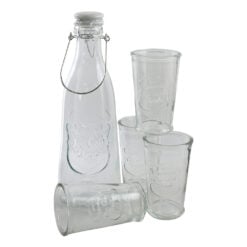 Sticla cu dop tip agrafa si 4 pahare 1000 ml Excellent Houseware