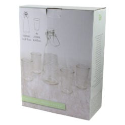 Sticla cu dop tip agrafa si 4 pahare 1000 ml Excellent Houseware