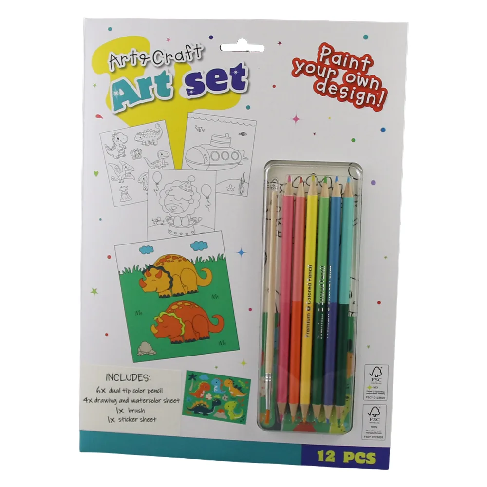 Set de colorat 12 piese Art & Craft Set de colorat 12 piese Art & Craft