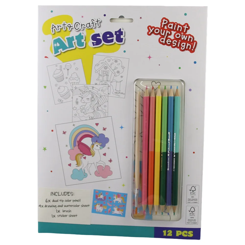 Set de colorat 12 piese Art & Craft Set de colorat 12 piese Art & Craft