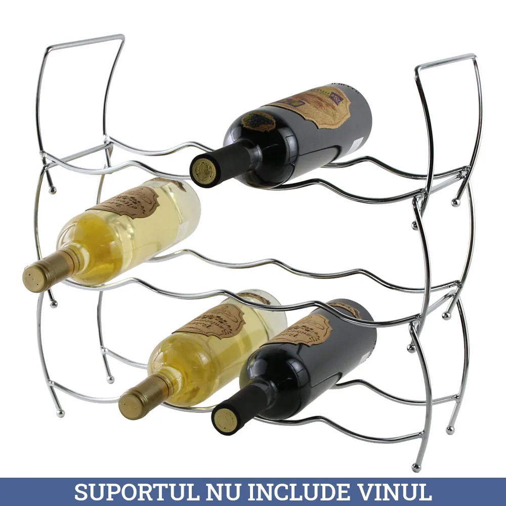 Set 3 suporturi metalice pentru sticla de vin 43.5 x 13 cm Excellent Houseware Set 3 suporturi metalice pentru sticla de vin 43.5 x 13 cm Excellent Houseware