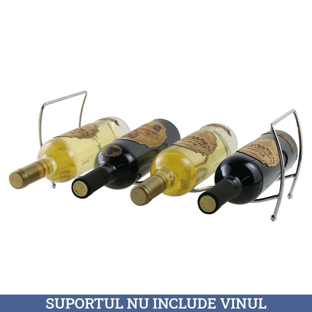 Set 3 suporturi metalice pentru sticla de vin 43.5 x 13 cm Excellent Houseware Set 3 suporturi metalice pentru sticla de vin 43.5 x 13 cm Excellent Houseware