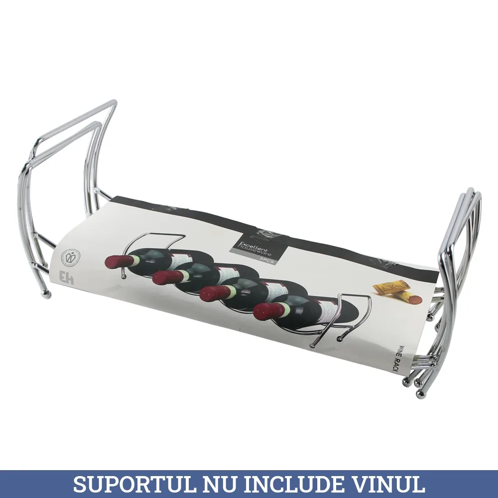 Set 3 suporturi metalice pentru sticla de vin 43.5 x 13 cm Excellent Houseware Set 3 suporturi metalice pentru sticla de vin 43.5 x 13 cm Excellent Houseware